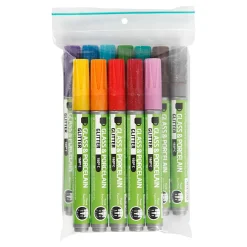 Glas- En Porseleinstiften Kleur Glitter, 12st.-Creativ Company Sale