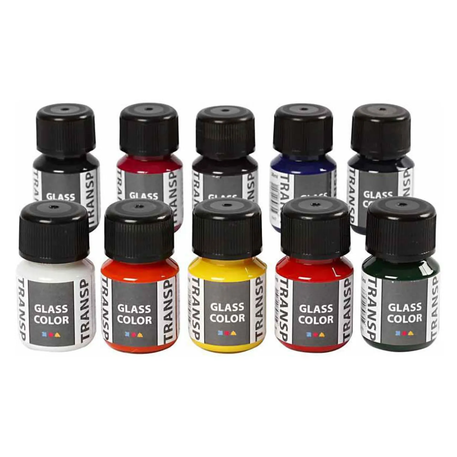 Creativ Company Glass Color Transparant Glasverf Kleur, 10x30ml New