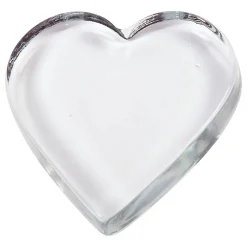 Glazen Hart Transparant 9x9cm, 10st.-Creativ Company Outlet
