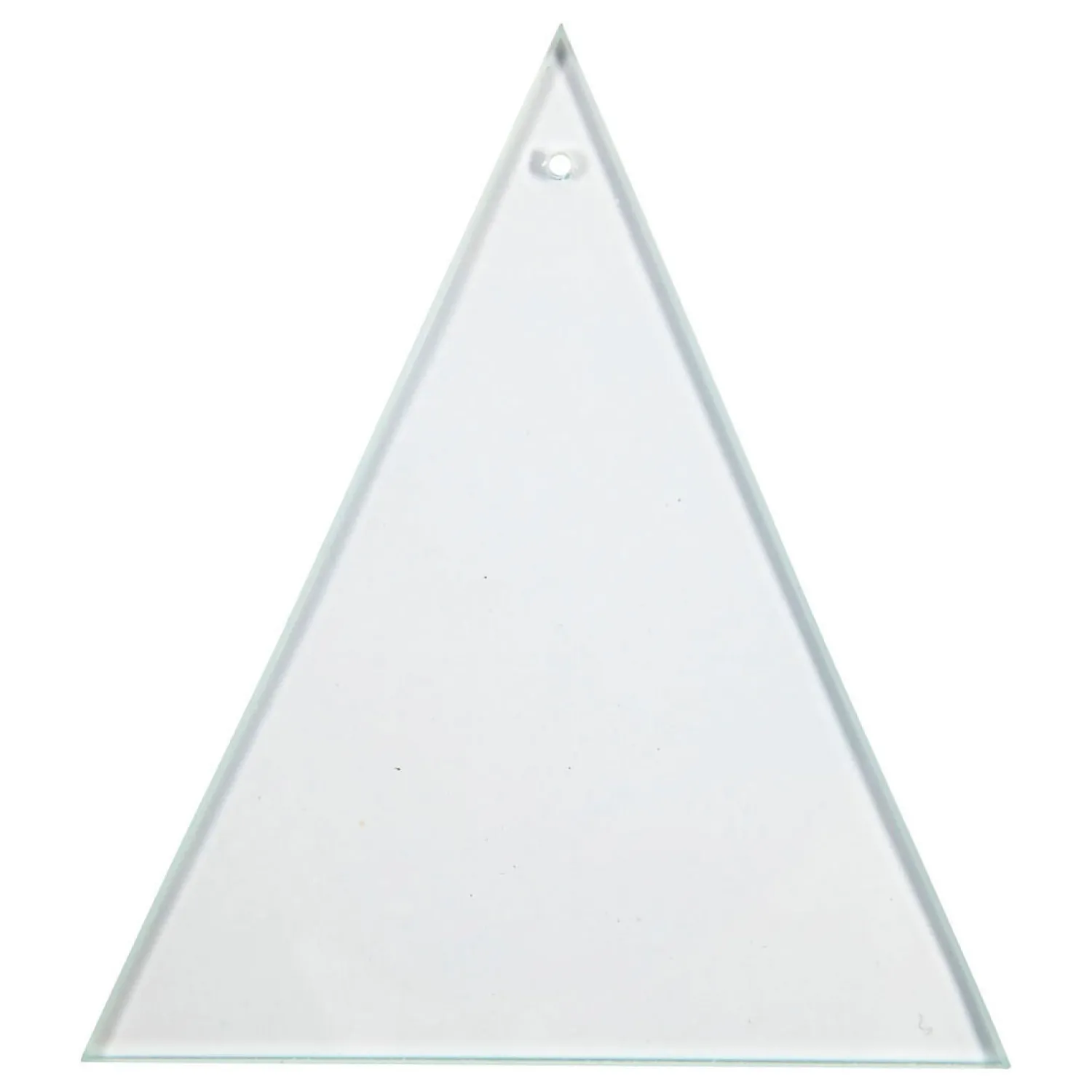 Glazen Plaat Driehoek met Gat 8x9cm, 10st.-Creativ Company
