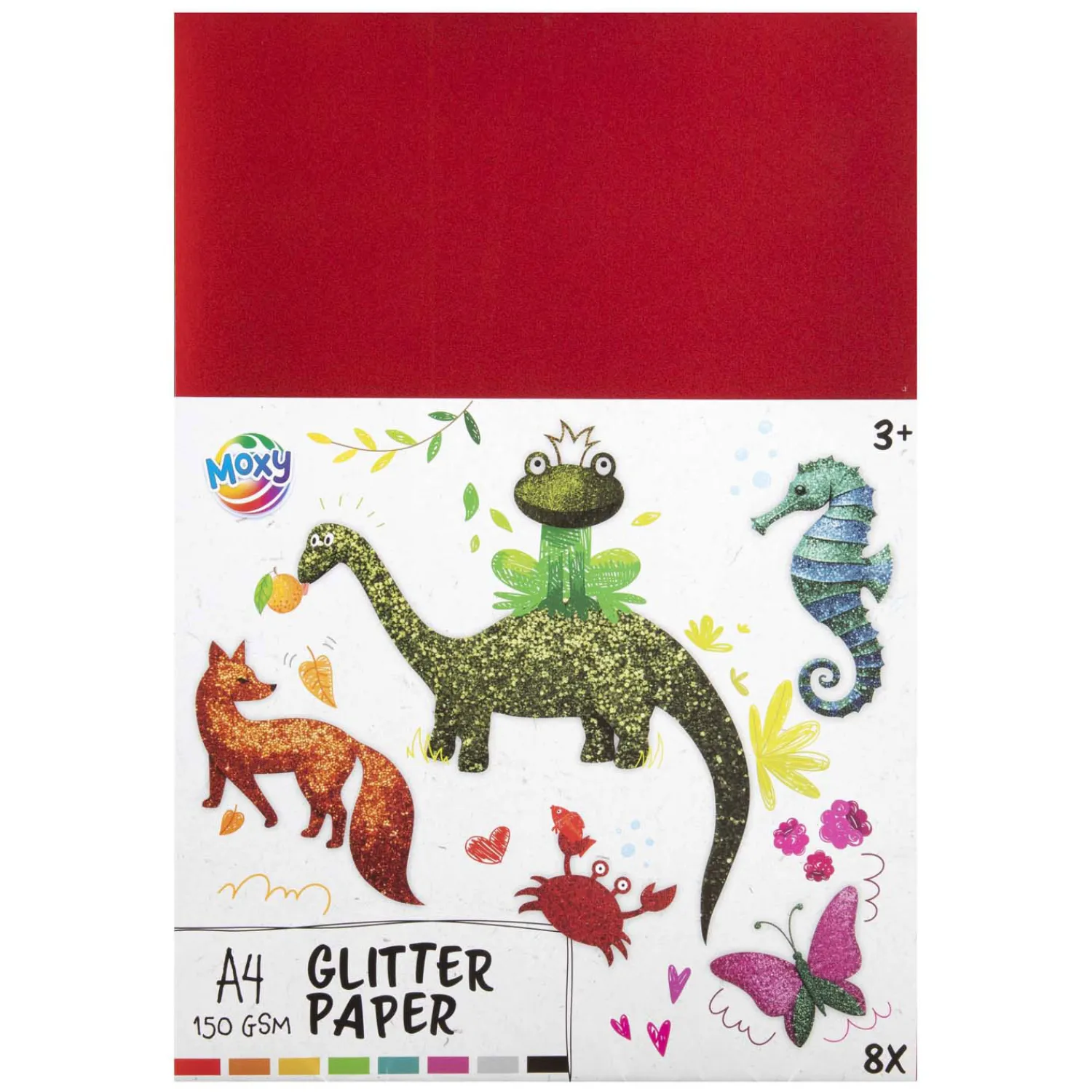 Creative craft group Glitter Papier A4, 8 Vellen en 8 Kleuren Sale