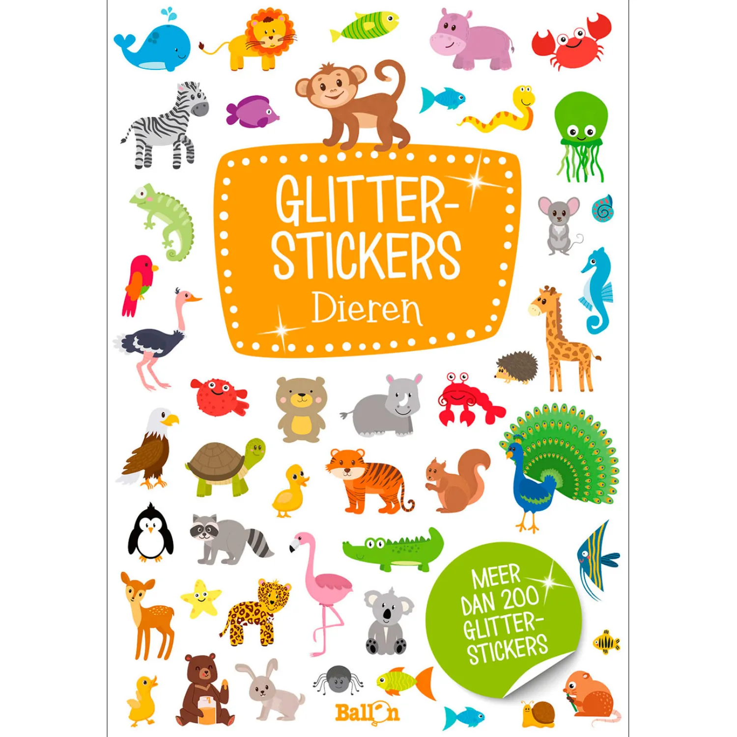 Glitterstickers Dieren