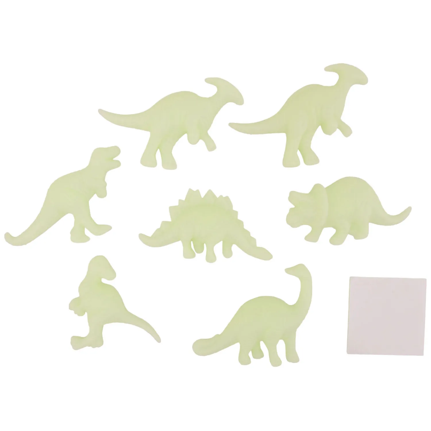Glow in the dark 3D muur dino's, 7dlg.-Johntoy Clearance