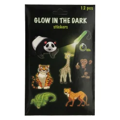 Glow in the Dark Stickers Dieren, 12st Sale