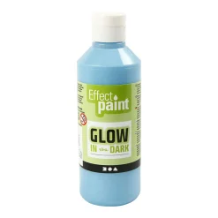 Glow in the Dark Verf - Lichtblauw, 250ml-Creativ Company Clearance