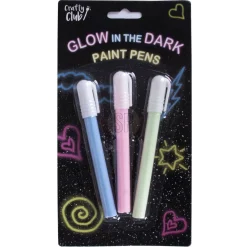 Glow in the Dark Verfstiften, 3st.- New