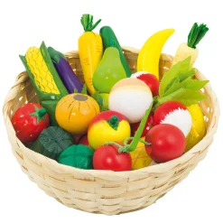 Goki Groenten en Fruit in een Mand, 23dlg. Clearance