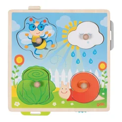 Houten Achtergrond Vormenpuzzel Tuin, 4st.-Goki Sale