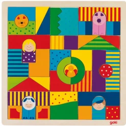 Houten Boerderij Puzzel, 43dlg.-Goki Hot