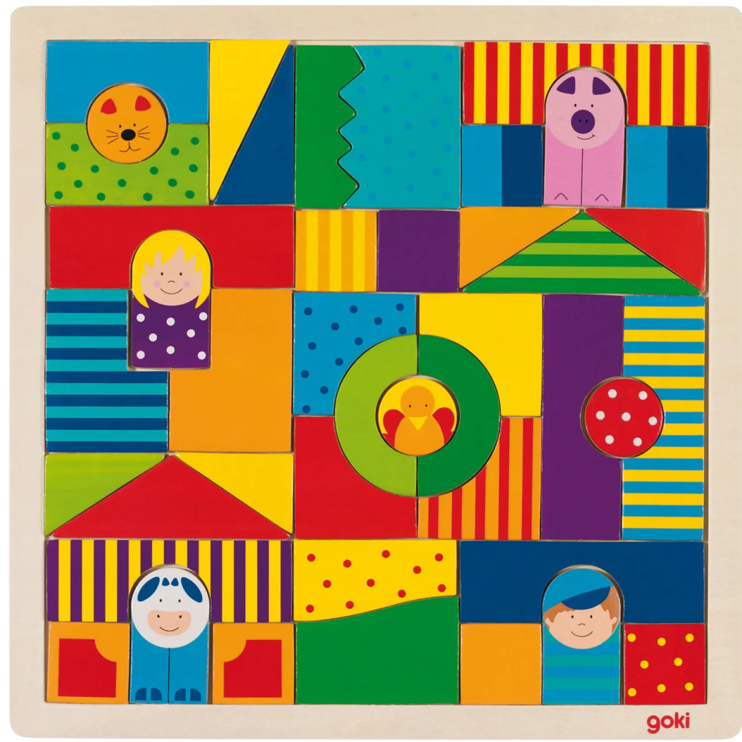 Houten Boerderij Puzzel, 43dlg.-Goki Hot