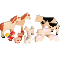 Houten Boerderijdierenset, 12dlg.>Goki Clearance