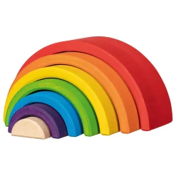 Houten Bouwblokken Regenboog, 5dlg.-Goki Best