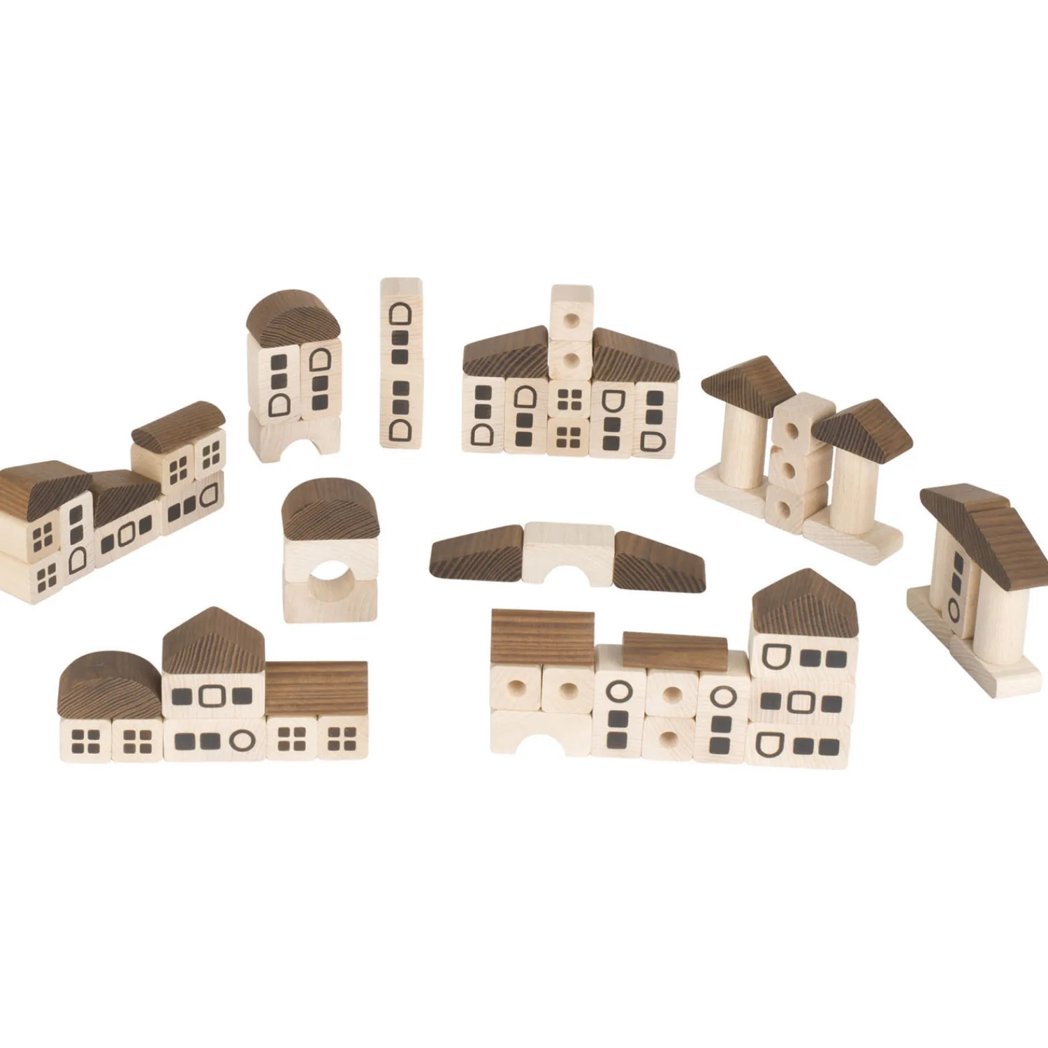 Houten Bouwblokken Stad, 70dlg.-Goki Best