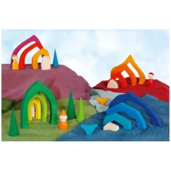 Houten Bouwstenen Vier Seizoenen, 25dlg.>Goki