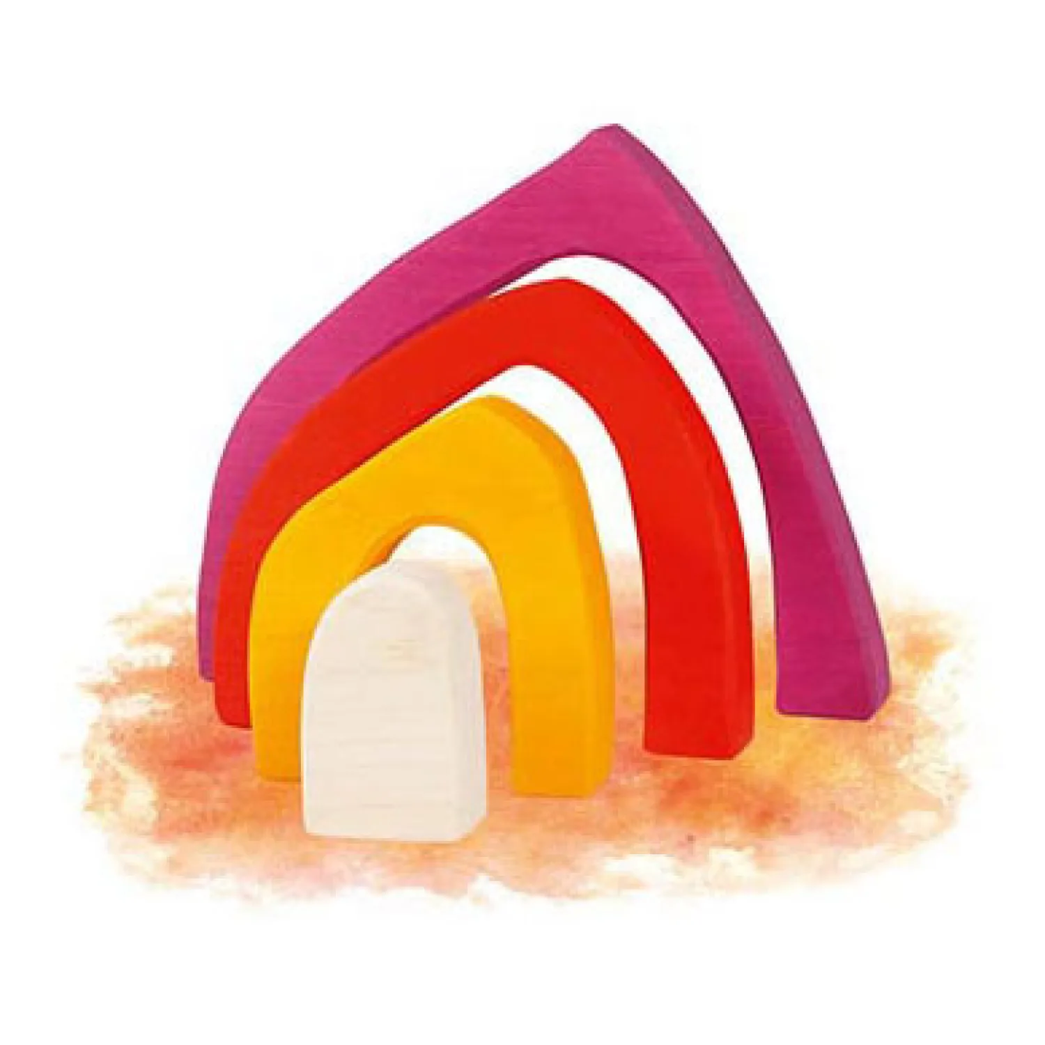 Houten Bouwstenen Vier Seizoenen, 25dlg.>Goki