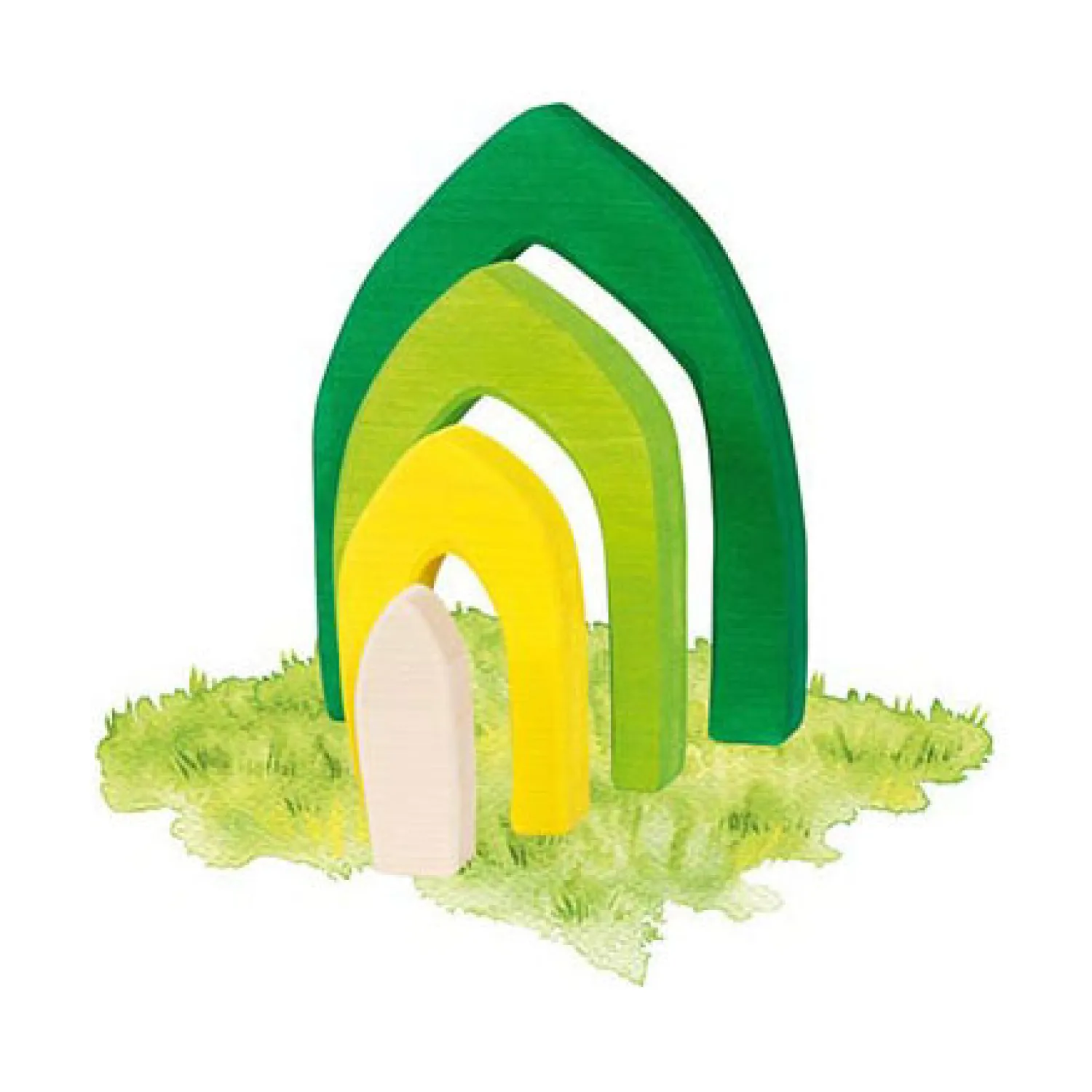 Houten Bouwstenen Vier Seizoenen, 25dlg.>Goki