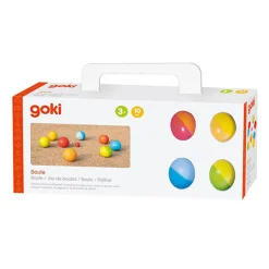 Goki Houten Jeu de Boules Spel met Katoenen Zak, 9dlg. New