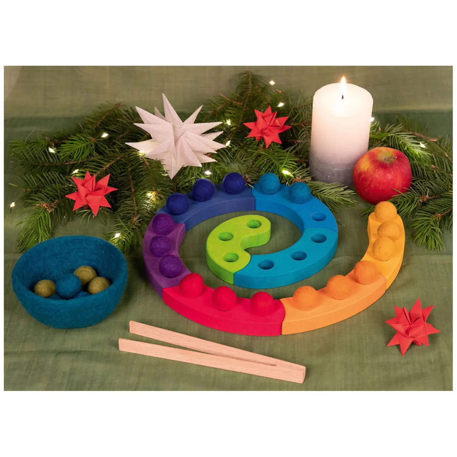 Houten Kleursorteerspel Spiraal, 29dlg.>Goki Clearance