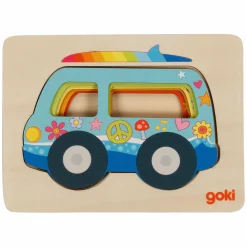 Houten Lagenpuzzel Auto, 5st.-Goki