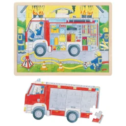 Houten Lagenpuzzel Brandweer aan het Werk, 60st.>Goki Hot