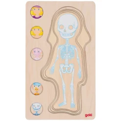 Houten Lagenpuzzel Menselijk Lichaam Meisje, 29st.>Goki Online
