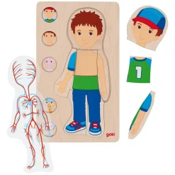 Houten Lagenpuzzel Menselijk Lichaam Jongen, 29st.-Goki Best