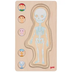 Houten Lagenpuzzel Menselijk Lichaam Jongen, 29st.-Goki Best