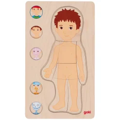 Houten Lagenpuzzel Menselijk Lichaam Jongen, 29st.-Goki Best