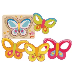 Goki Houten Lagenpuzzel Vlinder, 5st. New