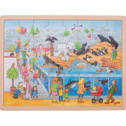 Houten Legpuzzel - Dierentuin, 48st.>Goki Outlet