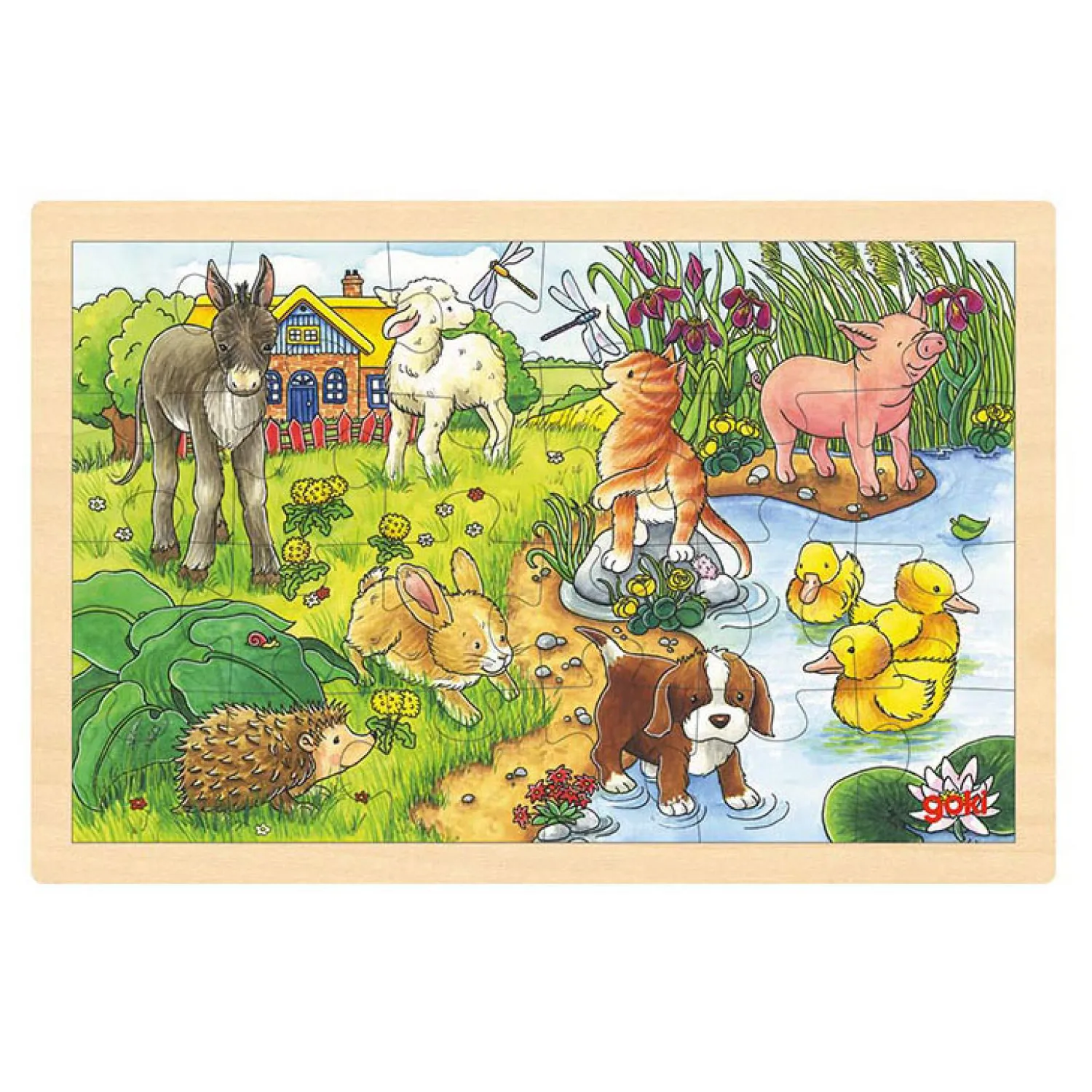 Goki Houten Legpuzzel Babydieren, 24st. Best