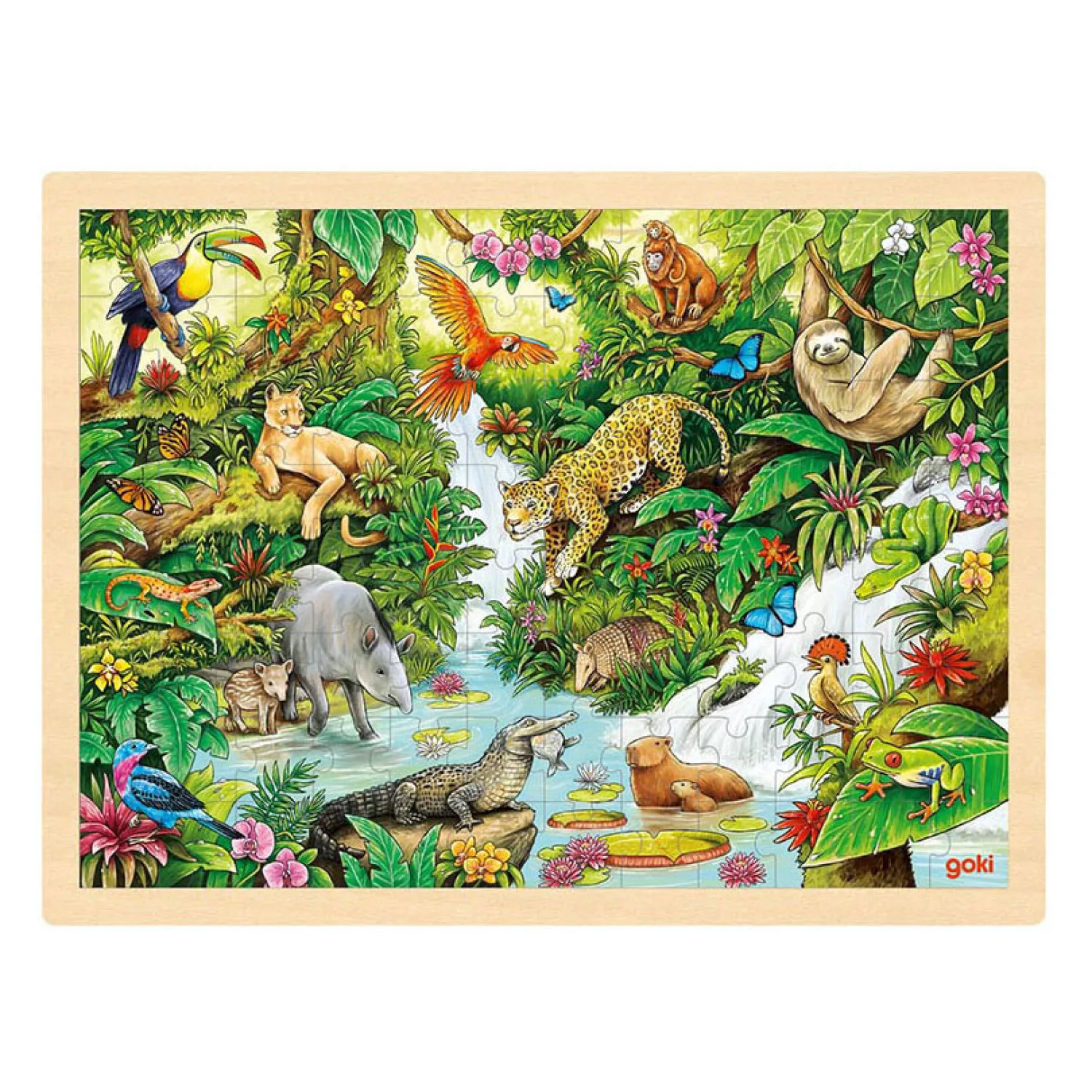 Houten Legpuzzel In de Jungle, 96st.-Goki Best