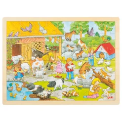 Goki Houten Legpuzzel Kinderboerderij, 48st. Sale