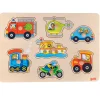 Goki Houten Noppenpuzzel Voertuigen, 7st. Discount