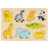 Houten Noppenpuzzel Wilde Dieren>Goki Hot