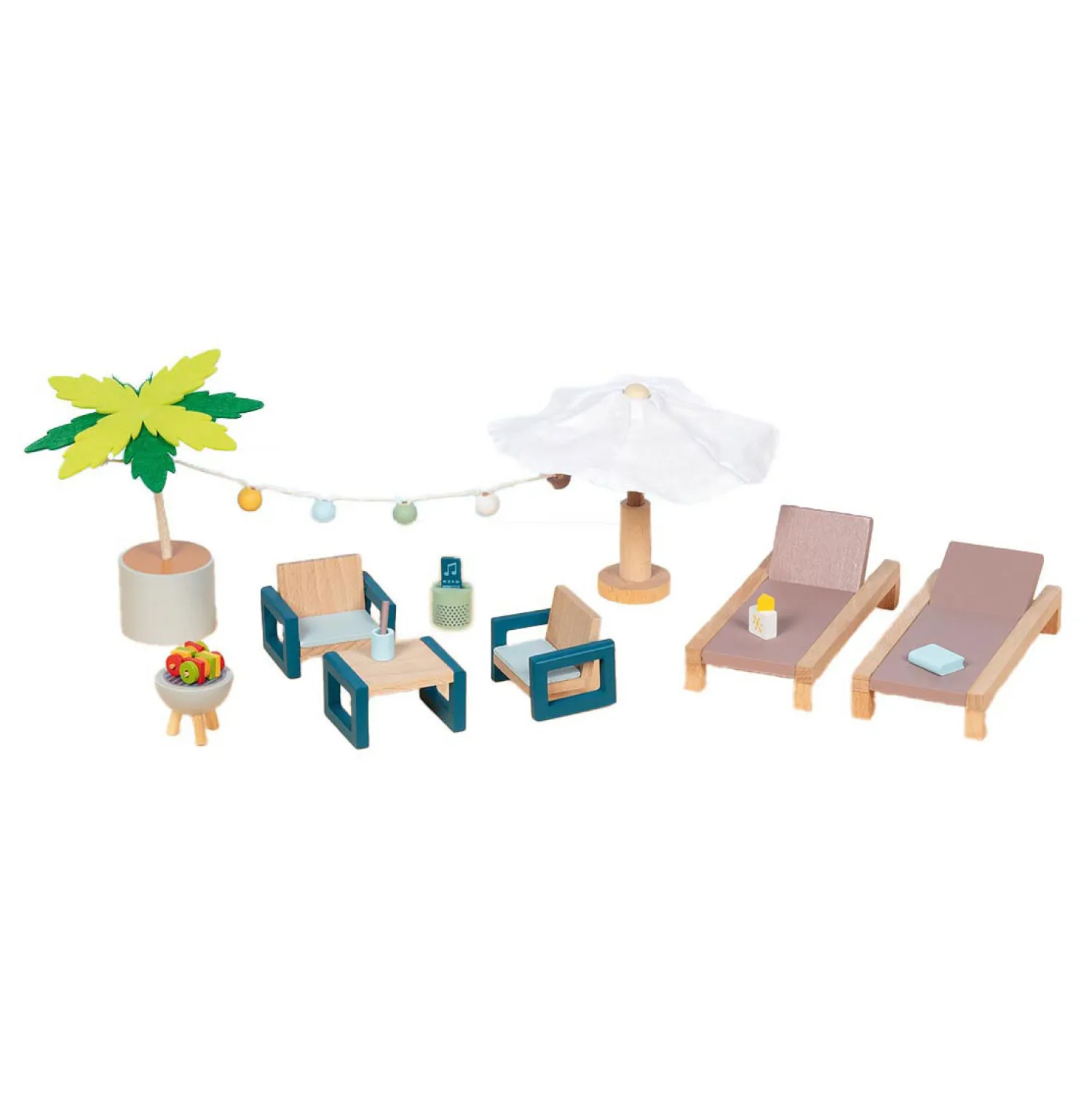 Houten Poppenhuis Tuinmeubelset Mallorca-Goki New