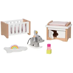 Houten Poppenmeubels Babykamer, 12dlg.-Goki