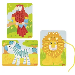 Houten Rijgpuzzels, 3st.>Goki Sale