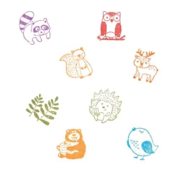 Goki Houten Stempelset Bosdieren, 9dlg. Clearance