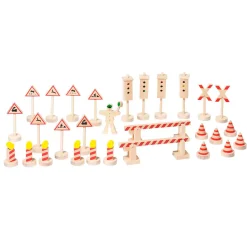 Houten Verkeersbordenset, 29dlg.-Goki Outlet
