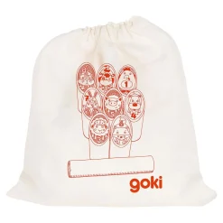 Goki Houten Viking Spel Dieren Kubb in Katoenen Zak Online