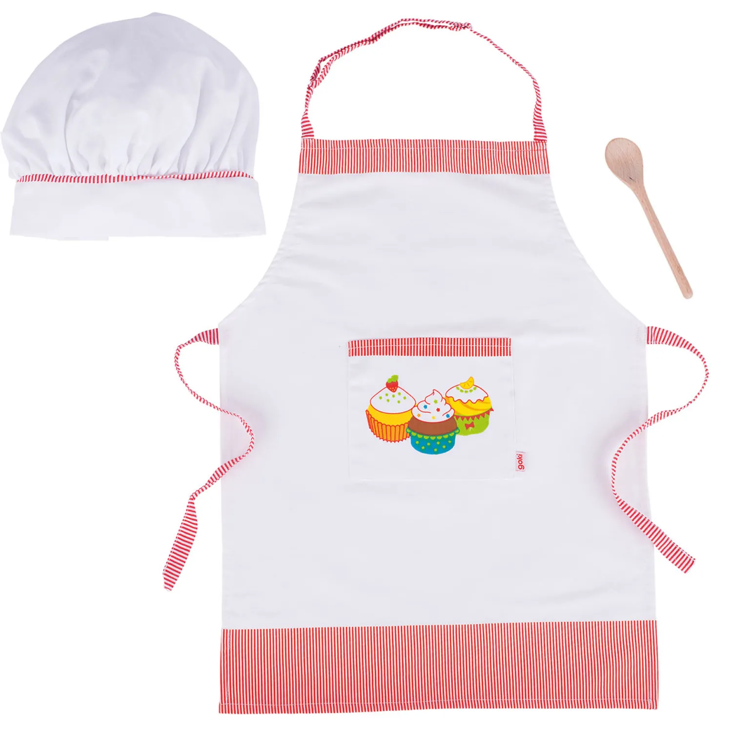 Keuken Kookset Koksmuts en Schort, 3dlg.>Goki Outlet