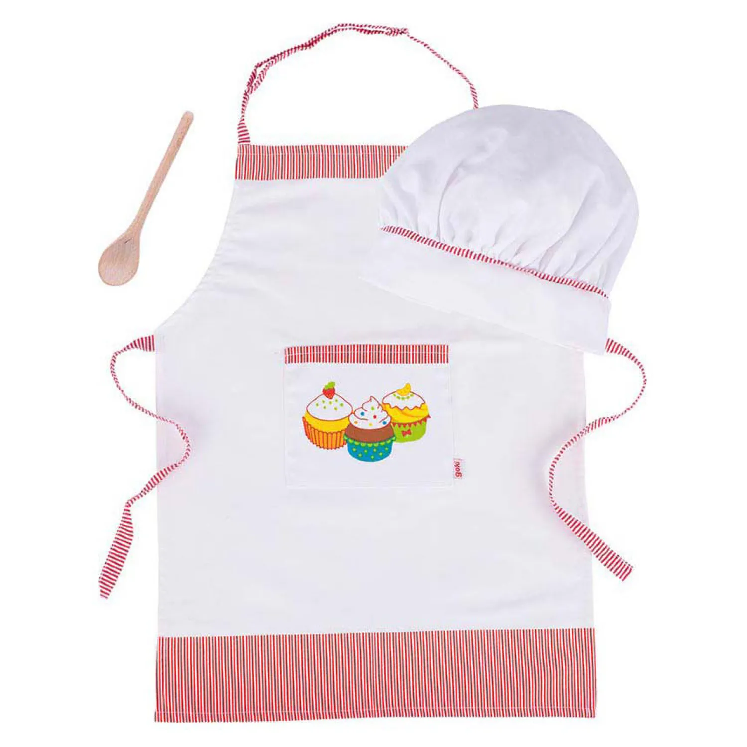 Keuken Kookset Koksmuts en Schort, 3dlg.>Goki Outlet