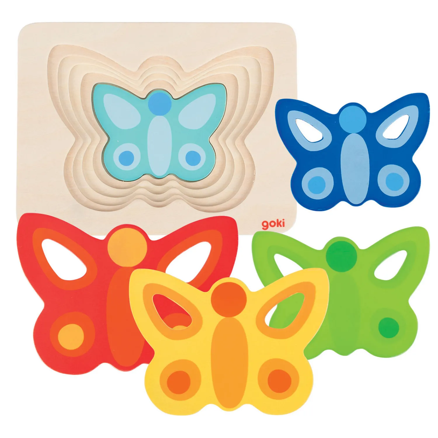 Goki Lagenpuzzel Vlinder, 5 Lagen