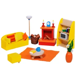 Poppenhuis Meubeltjes Woonkamer, 24dlg.-Goki