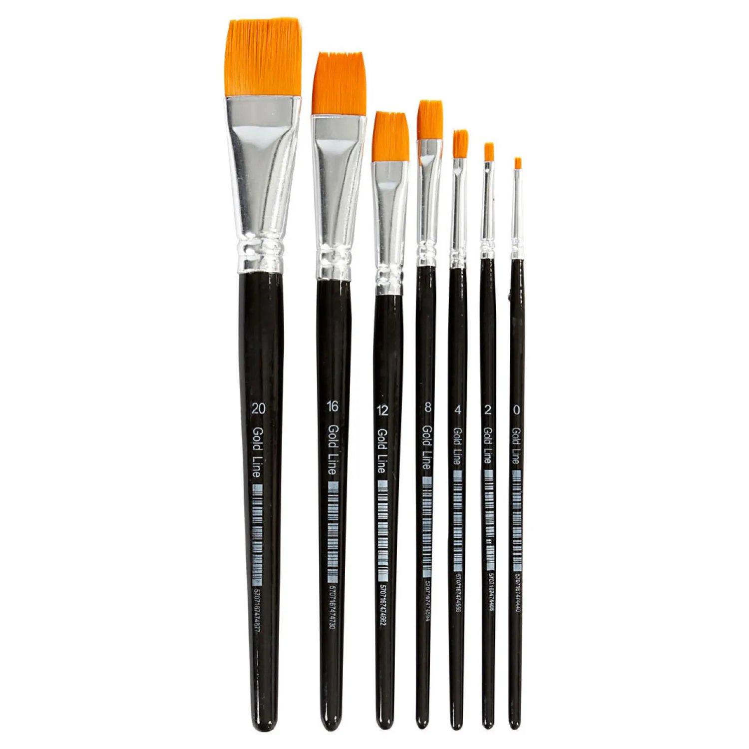 Gold Line Penselen Plat, 7st.-Creativ Company Sale
