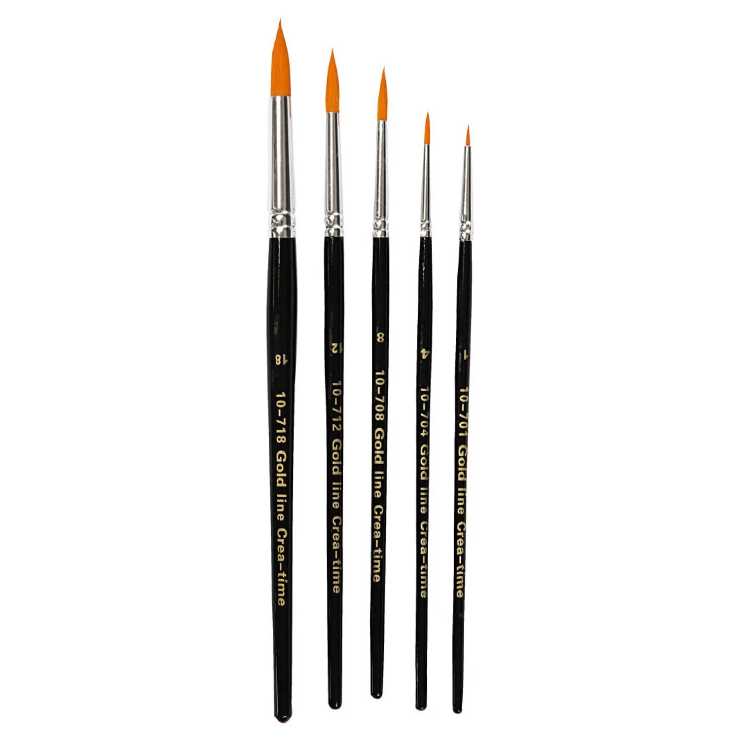 Gold Line Penselen Rond, 5st.-Creativ Company Clearance