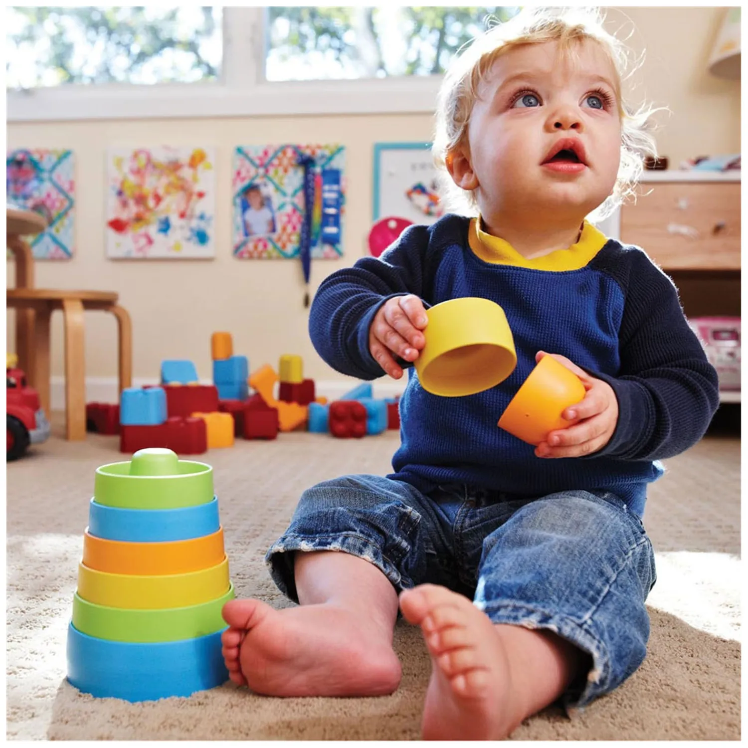 Stapeltoren Rond, 8dlg.-Green Toys Outlet