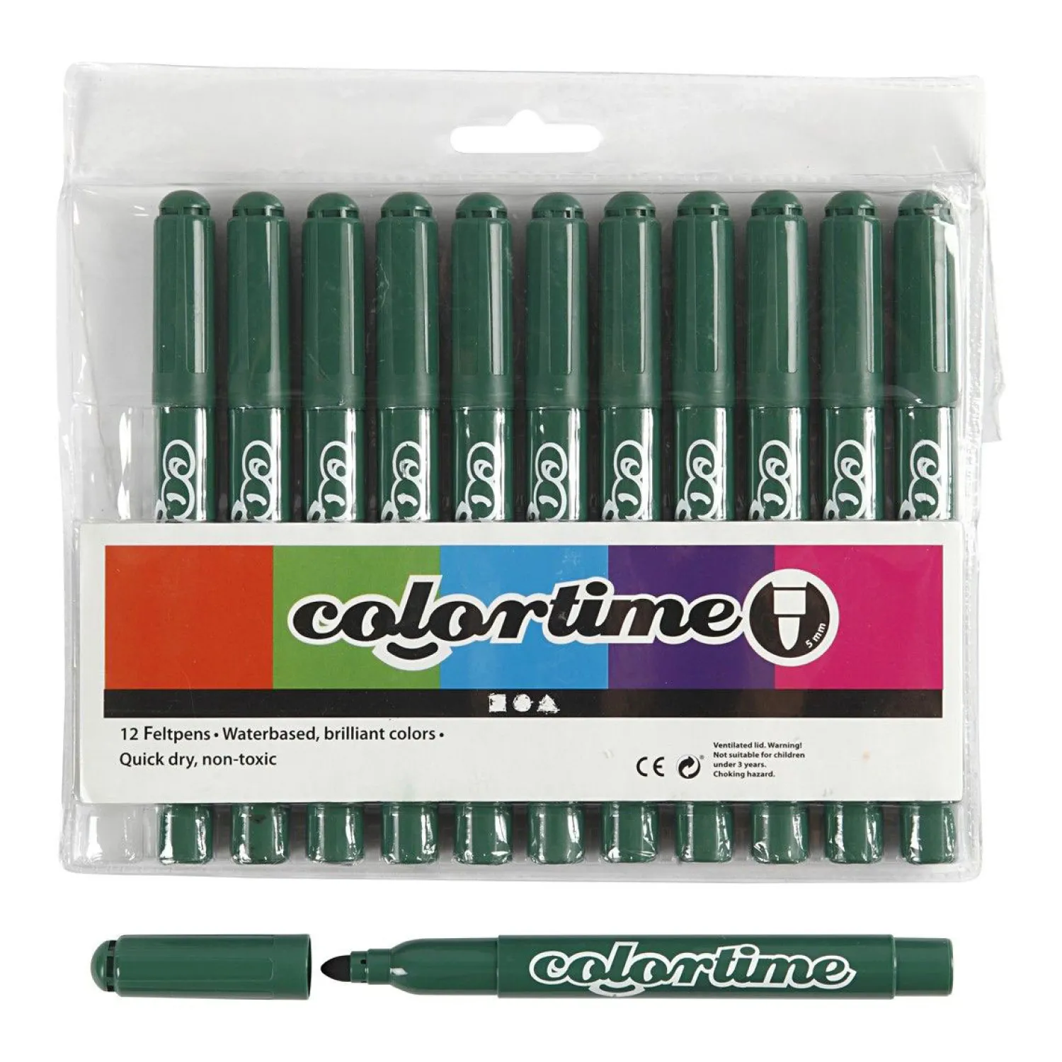 Groene Jumbo Stiften, 12st.>Creativ Company Clearance