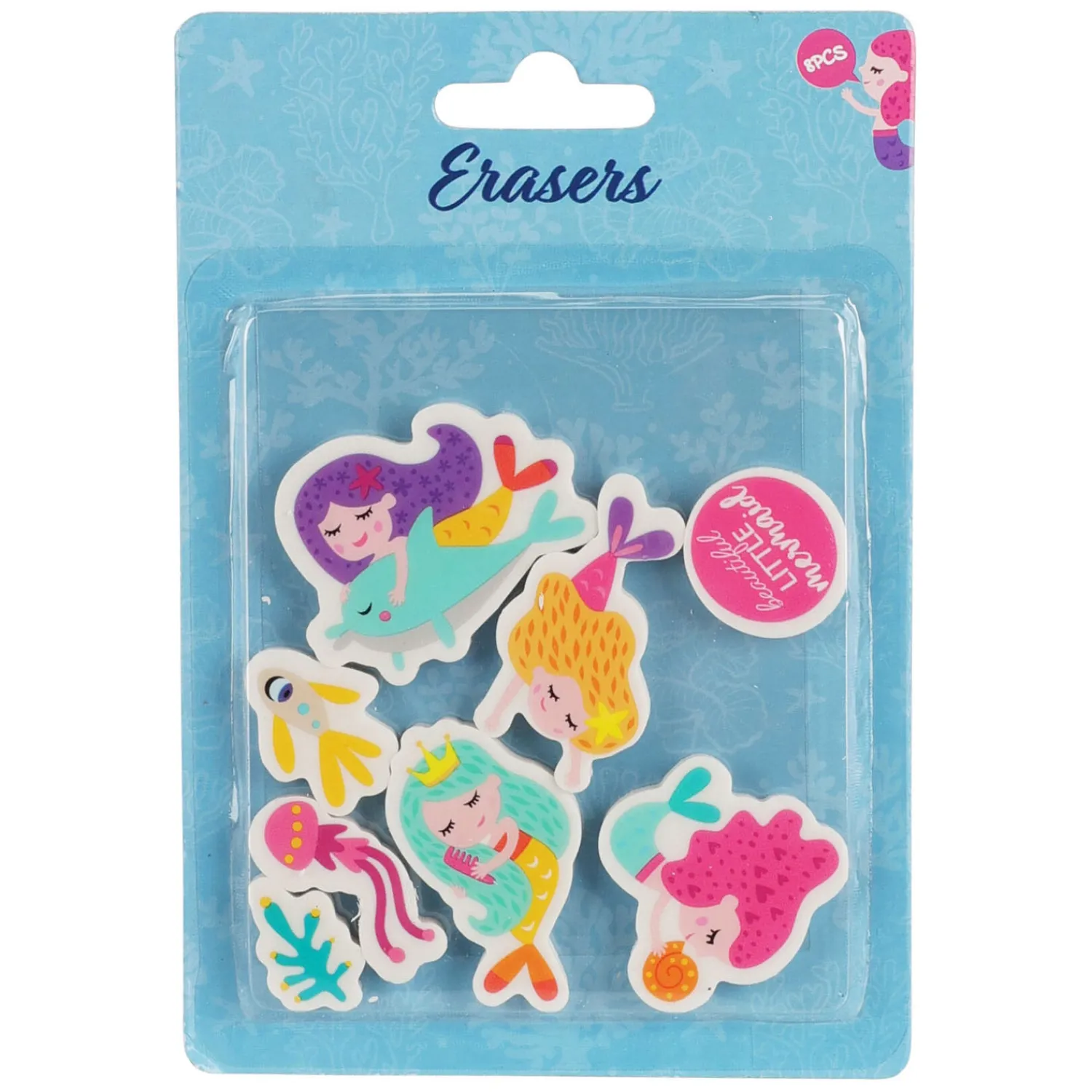 Gummen Set Zeemeermin, 8st. Clearance